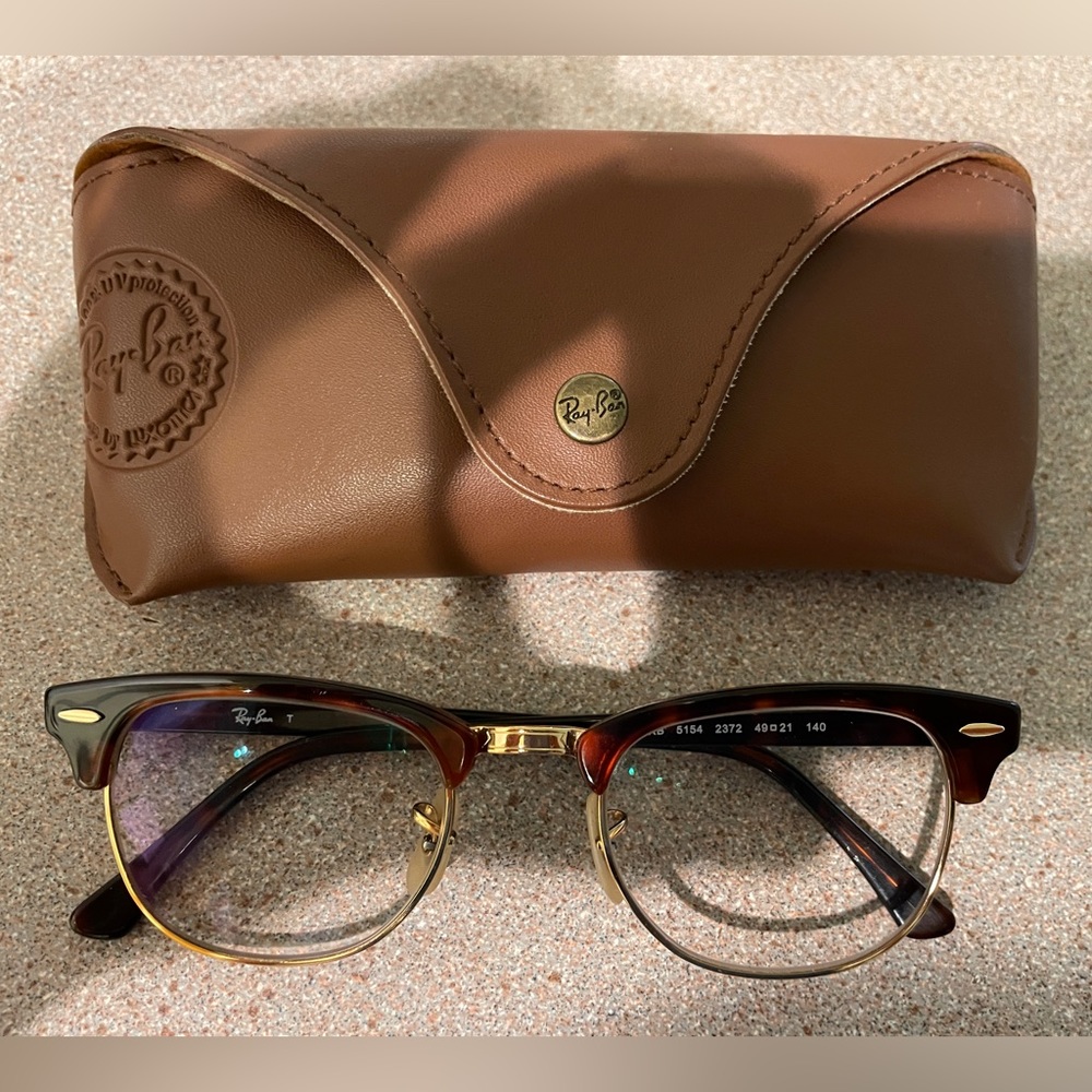 Ray-Ban RB5154 2372 Red Havana 49-21-140 Tortoise eyeglass frames with case
